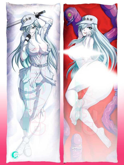 White Blood Cell Body pillow case CELLS AT WORK BLACK! Mitgard-Knight